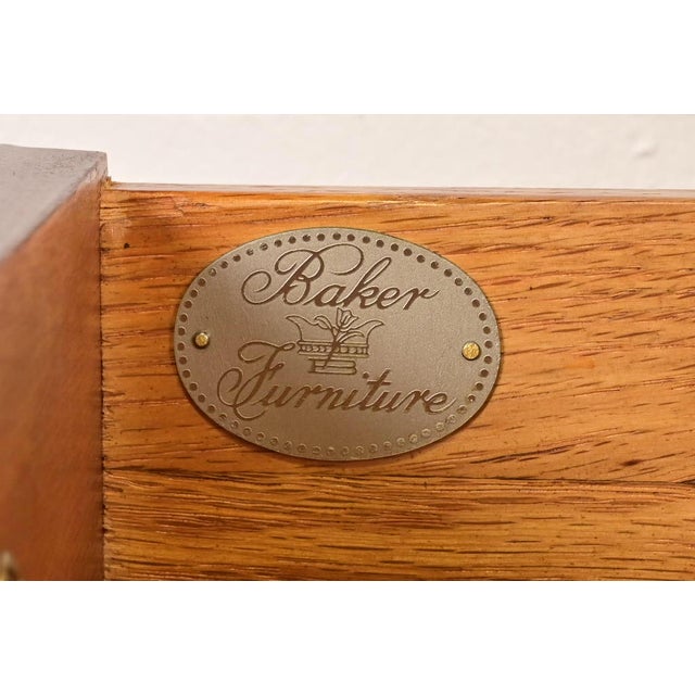 Baker Furniture Chippendale Carved Mahogany Nightstand, Newly Refinished For Sale - Image 9 of 15