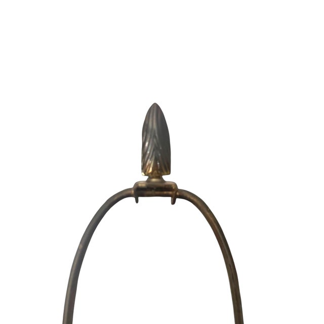 1990s Top Brass Neoclassical Solid Brass Column Table Lamps - a Pair For Sale - Image 9 of 13