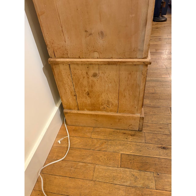 Antique Scrubbed Pine Armoire For Sale - Image 4 of 11