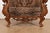 Italian Baroque Ornate Carved Walnut Throne Chair or Lounge Chair With Leopard Print Upholstery For Sale - Image 9 of 13