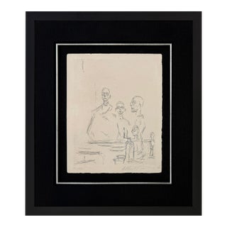 Alberto Giacometti, Sculptures Dans l'Atelier (Lust 185), Rare Hand Signed Etching, 1964 For Sale