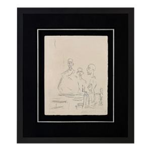 Alberto Giacometti, Sculptures Dans l'Atelier (Lust 185), Rare Hand Signed Etching, 1964
