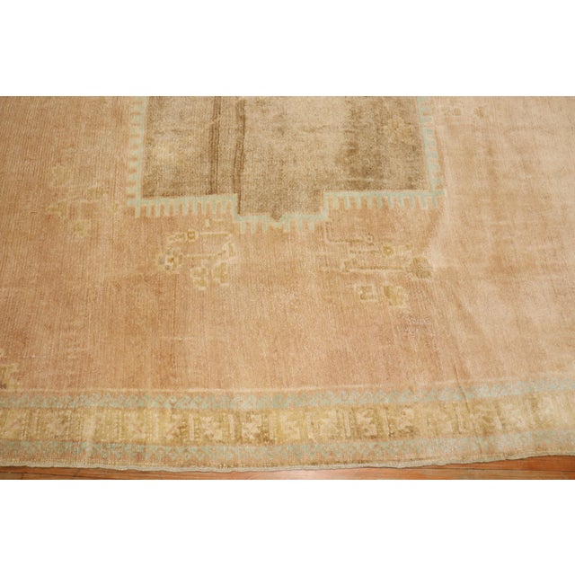 Mid 20th Century Vintage Geometric Turkish Room Size Rug - 10'5" x 12'3" For Sale - Image 5 of 9
