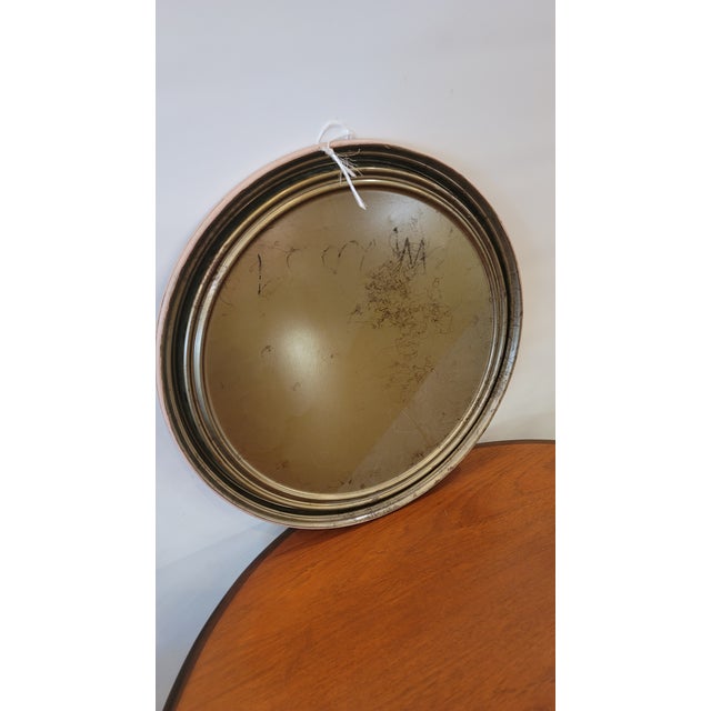 Christmas Carolers Hand Painting Masterpiece 1940s Trench Art Military Drum Lid Folk Art For Sale - Image 4 of 8