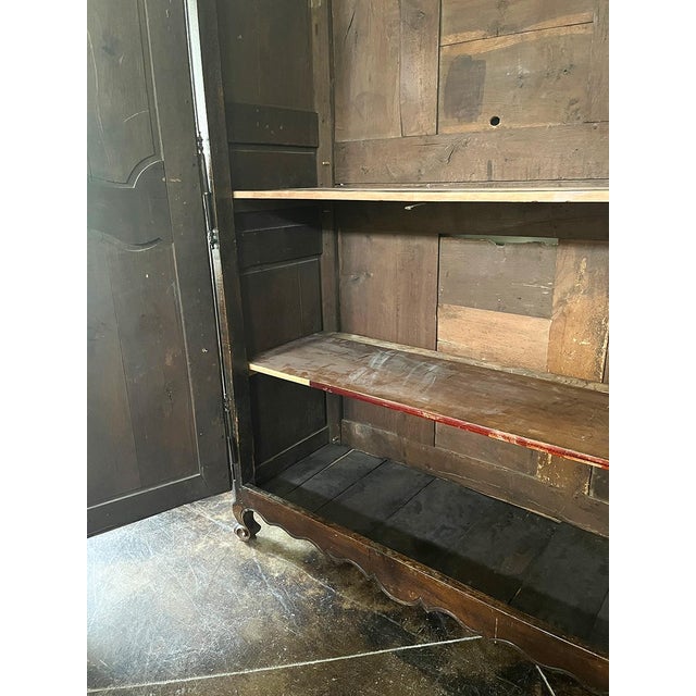 19th Century French Carved Oak Armoire For Sale - Image 4 of 5
