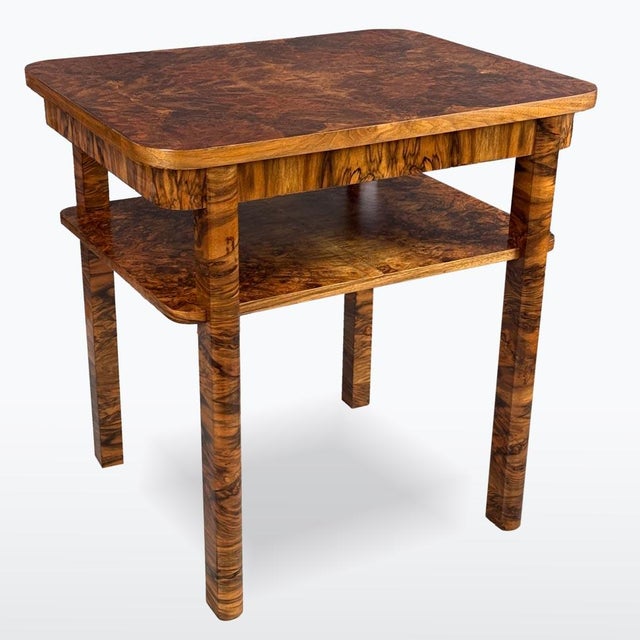 Art Deco Walnut Coffee Table from Bohemia, 1930s For Sale - Image 6 of 6