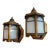 Mid 20th Century Weathered Brass and Copper Pair of Porch Lights - a Pair For Sale