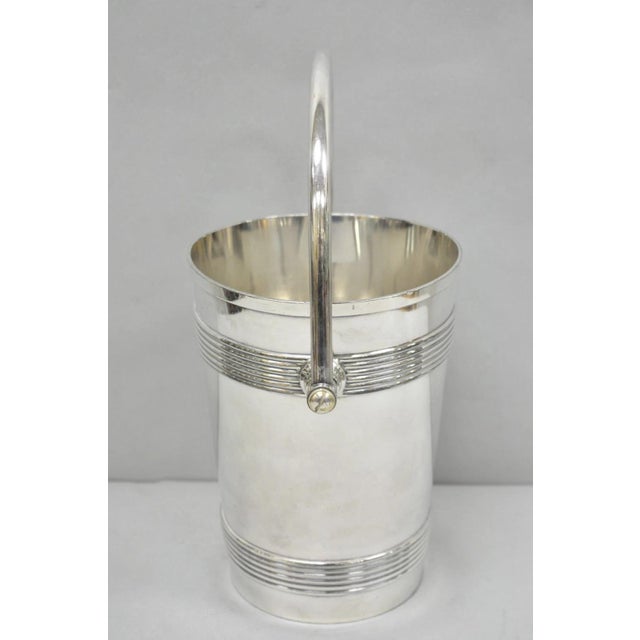 Silver Early 20th Century International Wilcox English Regency Silver Plated Champagne Ice Bucket "S" Mono For Sale - Image 8 of 18