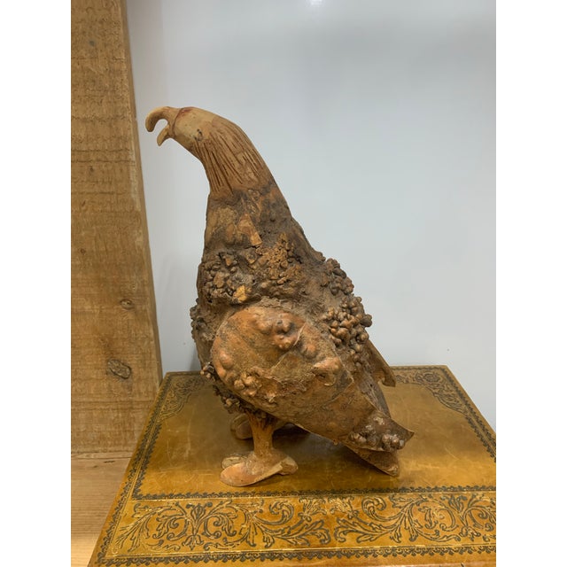 Vintage Folk Art Gourd Falcon Sculpture