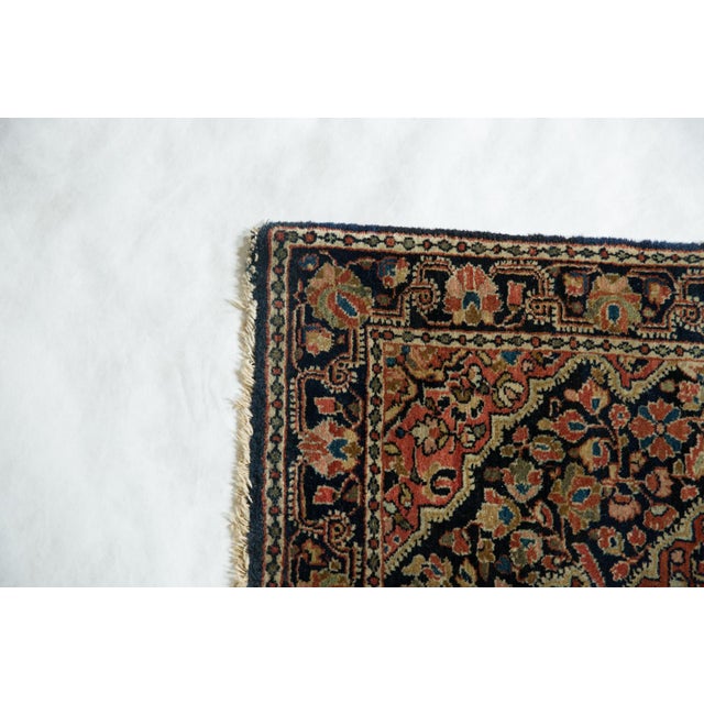 Vintage Fine Sarouk Rug Mat - 2'2" X 2'10" For Sale - Image 9 of 10