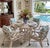 Henry Link Dining Set. Fully Refurbished, New Upholstered Seats. Chippendale, White Washed Chairs and Table With Glass. Classic Coastal Design For Sale - Image 12 of 12