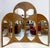 Modern Vintage Crespi Style Rattan and Mirror Folding Arch Screen, 3 Panels For Sale - Image 3 of 7