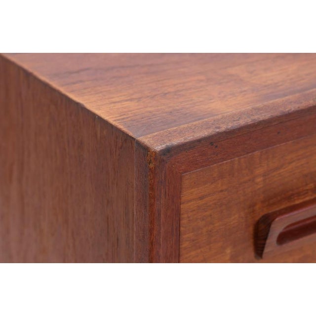 Wood Vintage Teak Tallboy Chest of Drawers For Sale - Image 7 of 13