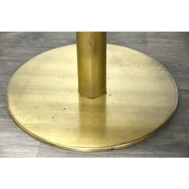 Brown Walnut & Brass MCM Dining Table For Sale - Image 8 of 9