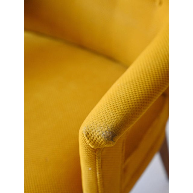 Wood Set of Vintage Scandinavian Chairs in Yellow, 1950s For Sale - Image 7 of 9