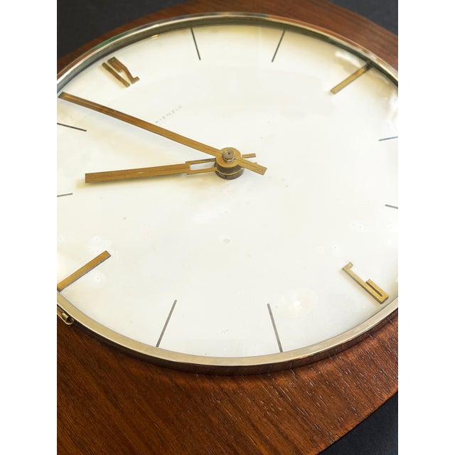 Vintage Wall Clock in Teak by Kienzle, 1970s For Sale - Image 6 of 10