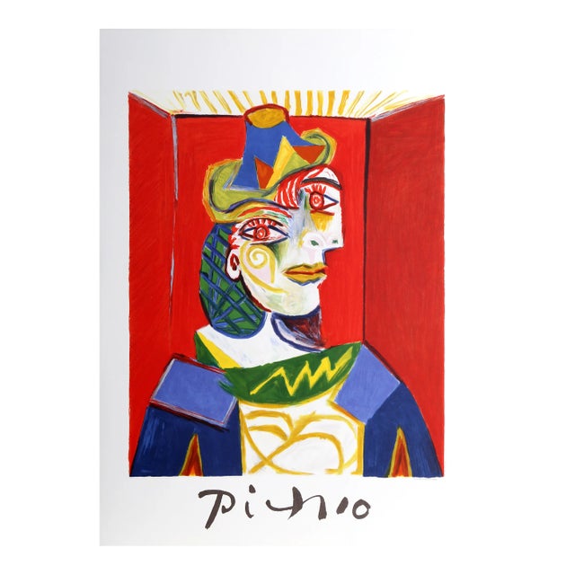 1980s "Buste de Femme, 14-D-k" Lithograph After Pablo Picasso For Sale