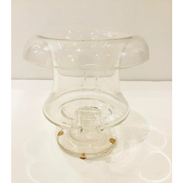 Steuben Steuben Roll Top Art Glass Vase With Handles For Sale - Image 4 of 4