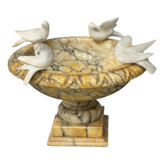 Alabaster and Marble Birdbath, Italy, 1960, 1960, Alabaster For Sale