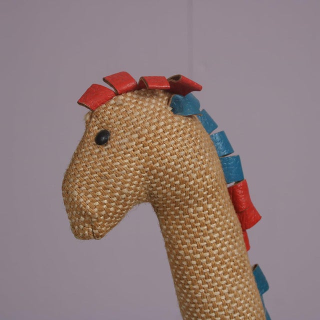 Jute and Leather Giraffe by Renate Müller for H. Josef Leven Kg, 1960s For Sale - Image 5 of 12