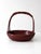 Vintage Hand-Woven Bamboo Basket With Wrapped Handle For Sale - Image 4 of 12