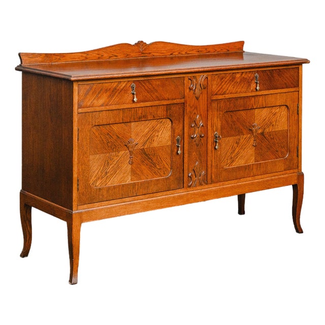 Art Nouveau Sideboard in Oak, 1900s For Sale