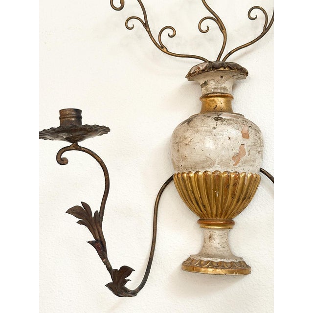 Pair of Early 19th Century Urn Sconces For Sale - Image 4 of 4