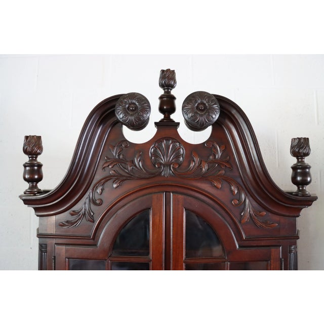 Feldenkrais Continental Corner Cabinet -Mahogany -Dove-tailed drawers -carved floral & shell design -Claw & ball feet...