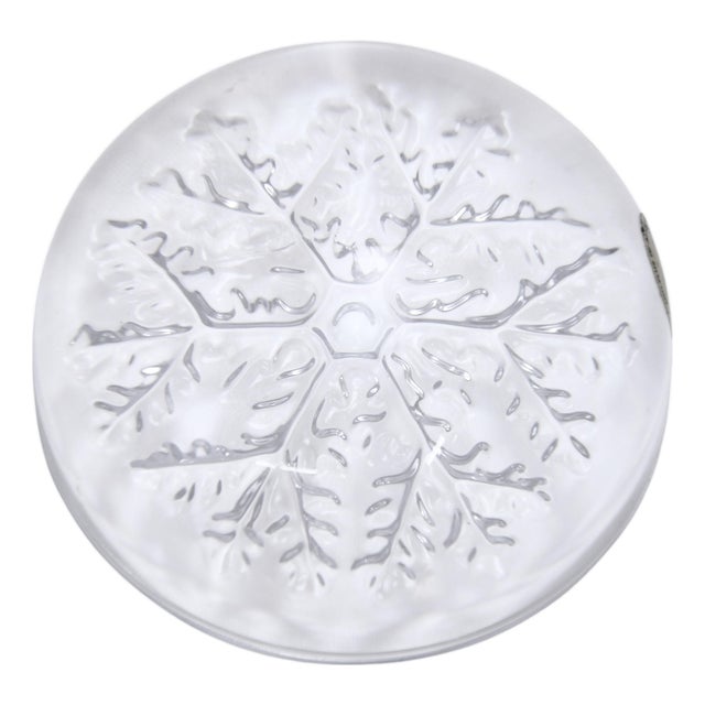 Crystal Snowflake Paperweight For Sale