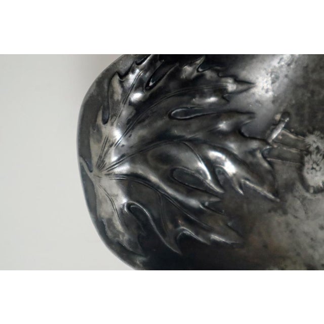 Art Nouveau Bowl with Thistles and Leaves from Bing & Gröndahl, Denmark, 1900s For Sale - Image 6 of 14