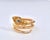 1960s 14k Yellow Gold Snake Ring With Granulated Head Plus Diamond Size 6.5 For Sale - Image 4 of 12