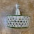 White Vintage Ceramic Braided Floral Painted Basket For Sale - Image 8 of 10
