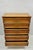 Vintage Hollywood Regency Cherry Wood 5 Drawer Tall Chest Dresser by White Furn For Sale In Philadelphia - Image 6 of 14