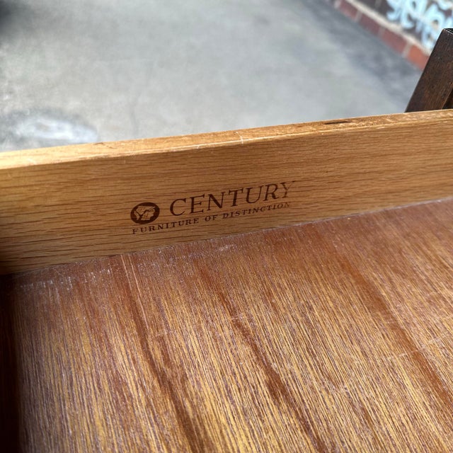 Century Furniture Burlwood and Brass Petit Chest of Drawers For Sale - Image 12 of 12