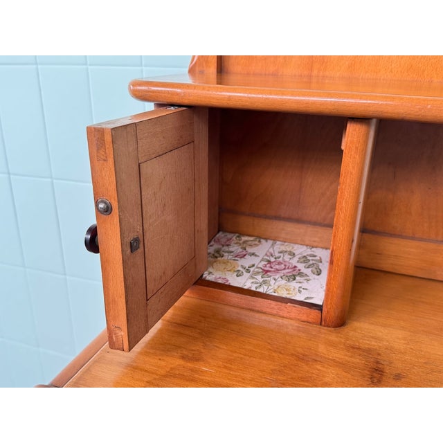 Tall Antique Wooden Nightstand, 1930s For Sale - Image 10 of 14