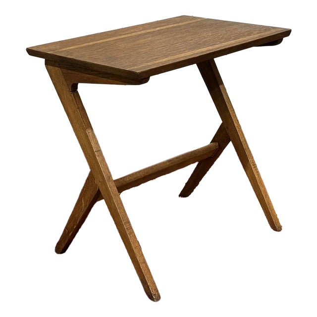 Vintage Oak Side Table, 1970s For Sale
