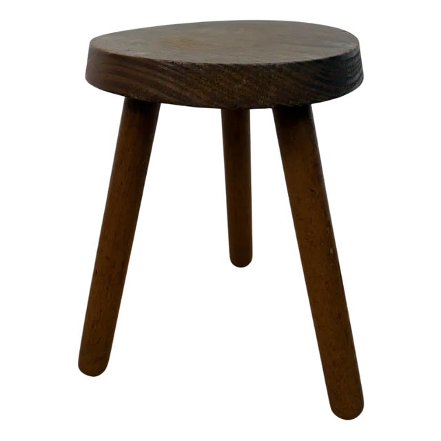 Dutch Wood Stool, 1960s For Sale