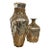 Twine Wrapped Mercury Glass Bottles, Set of Two For Sale