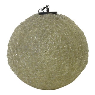 Mid-Century Spun Fiberglass Hanging Ball Pendant Light For Sale