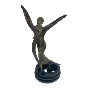 Art Deco / Moderne Hagenauer Style Silvered Dancing Figures, Germany, 1930s