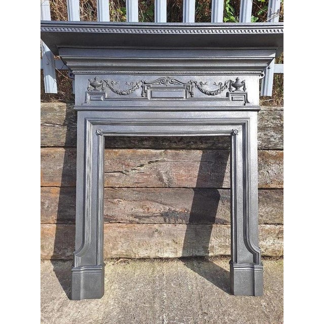 Victorian Cast Iron Fireplace Surround, 1896 For Sale - Image 11 of 18