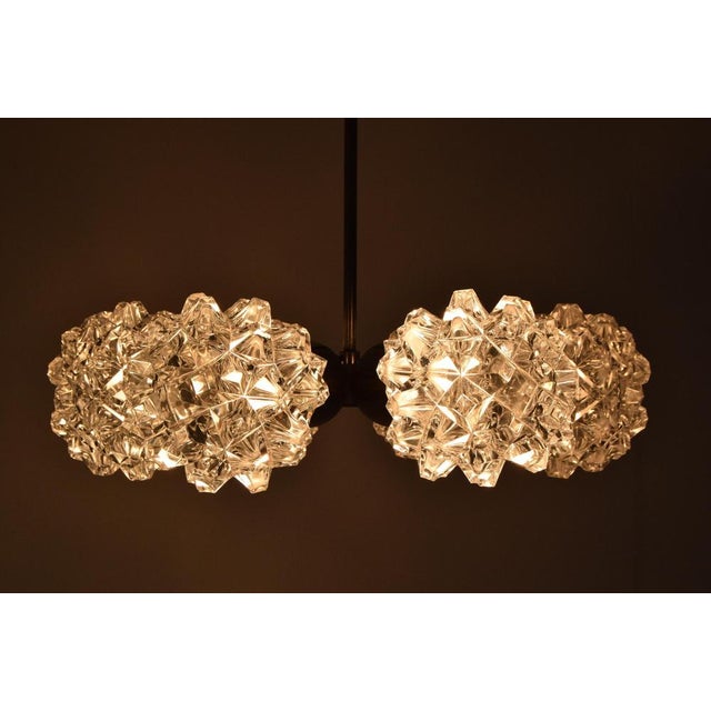 Gold Chandeliers attributed to Kamenicky Senov, 1970s For Sale - Image 8 of 15