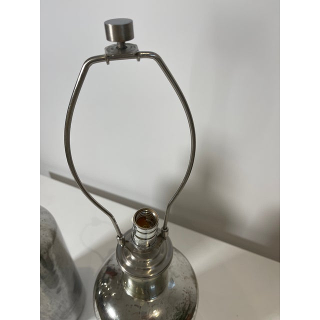 Restoration Hardware Vintage Restoration Hardware Mercury Glass Lamp For Sale - Image 4 of 7
