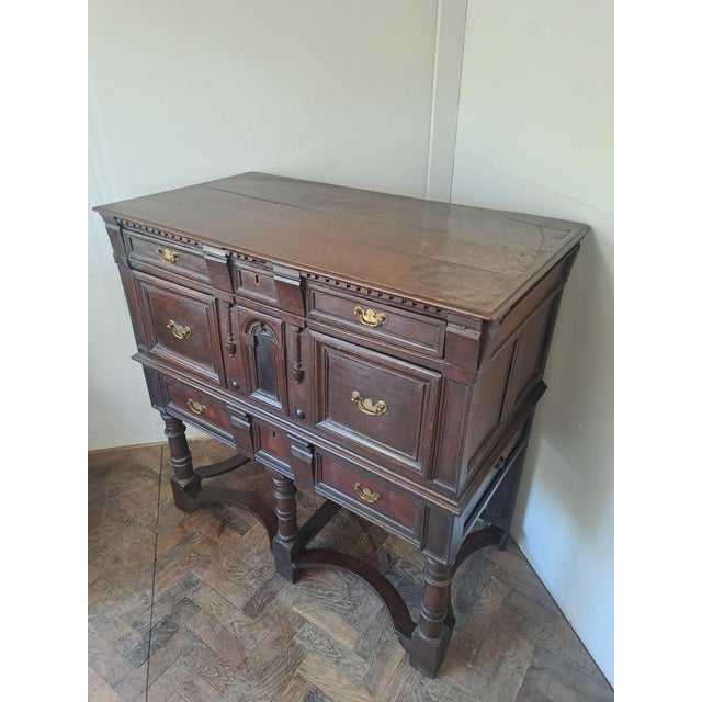 Jacobean Oak Chest on Stand, 1690 For Sale - Image 6 of 8