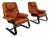 Mid-Century Modern Lounge Chairs by Ake Fribyter, 1970s, Set of 2 For Sale