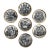Piero Fornasetti 1950s Emblems of the States Coaster Set of 7, Italy For Sale