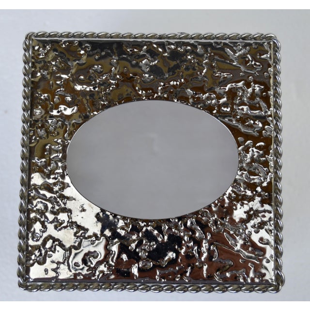 1980s Bohemian Handmade Embellished Cutout Steel Tissue Box Cover For Sale - Image 12 of 16