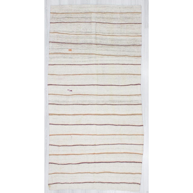 1960s Turkish Striped Kilim Rug For Sale In Los Angeles - Image 6 of 6