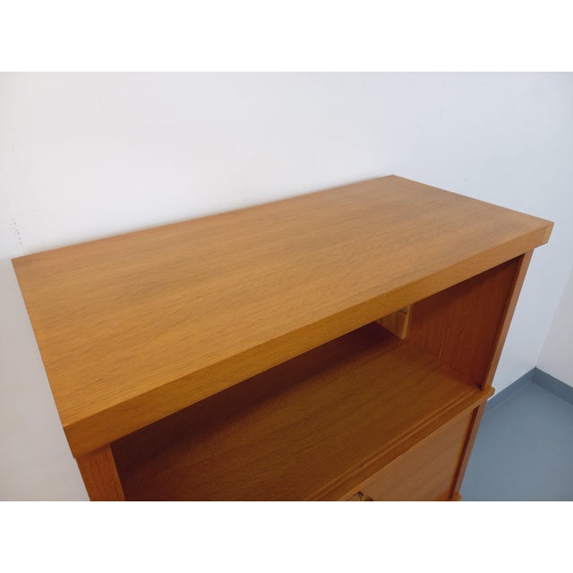 Vintage Oak Bookshelf with Secretary, 1960s For Sale - Image 6 of 17