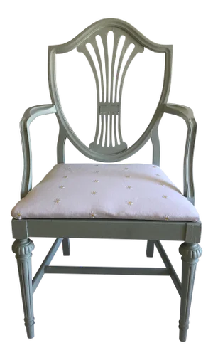 Coastal Living Stylized 50’s Arm-Chair Daisy Upholstery